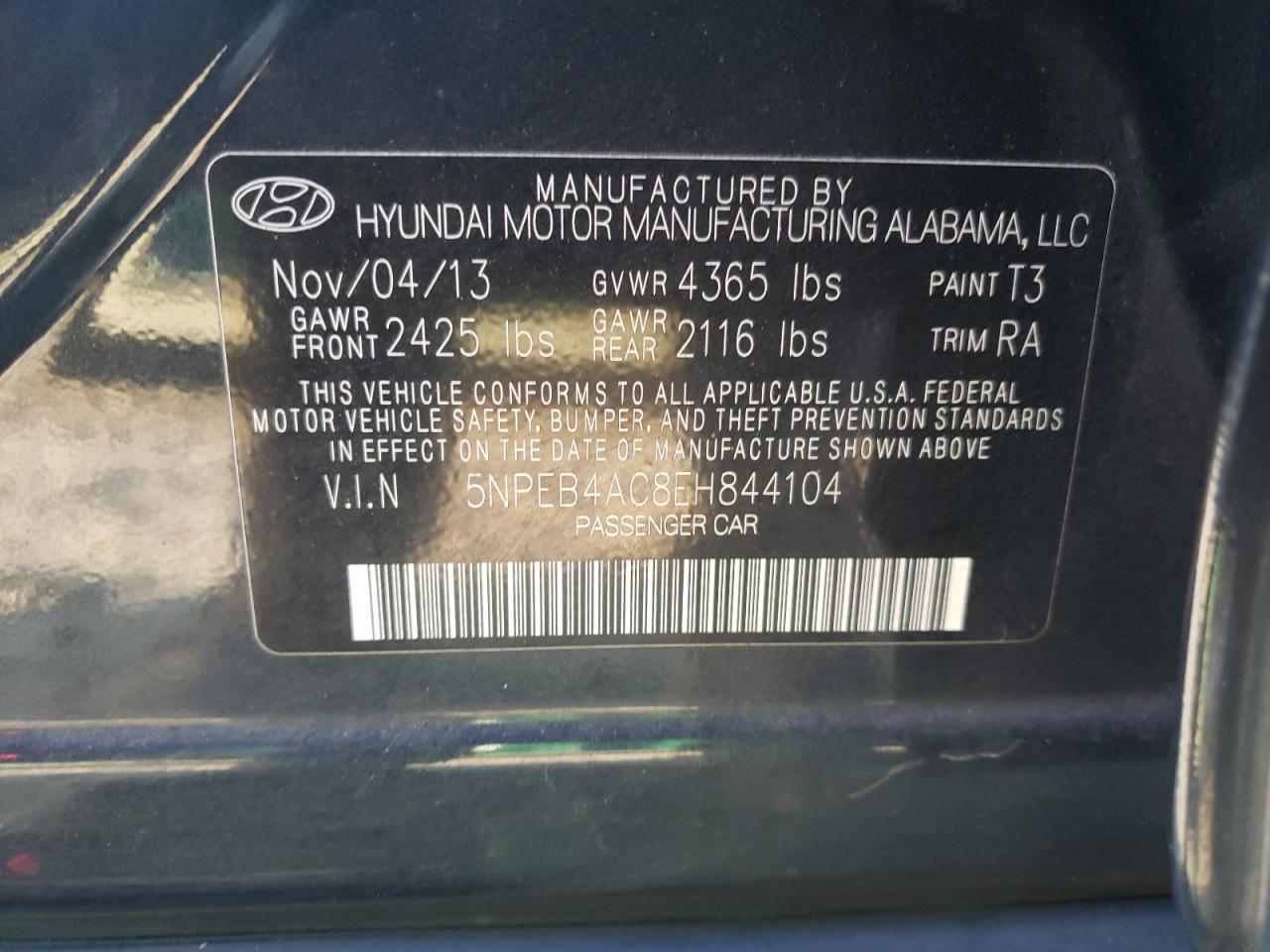 Lot #2979218040 2014 HYUNDAI SONATA GLS