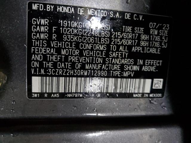 VIN 3CZRZ2H30RM712990 2024 HONDA HR-V no.13