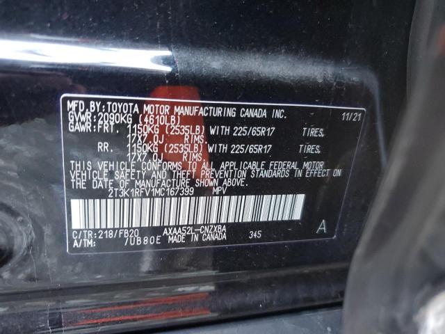 2021 TOYOTA RAV4 LE - 2T3K1RFV1MC167399