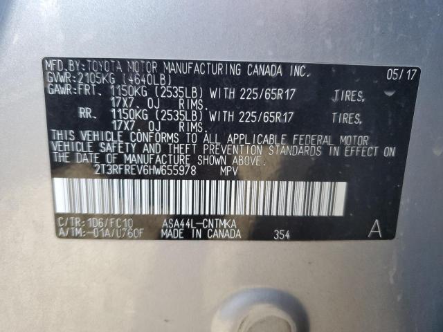 2017 TOYOTA RAV4 XLE - 2T3RFREV6HW655978