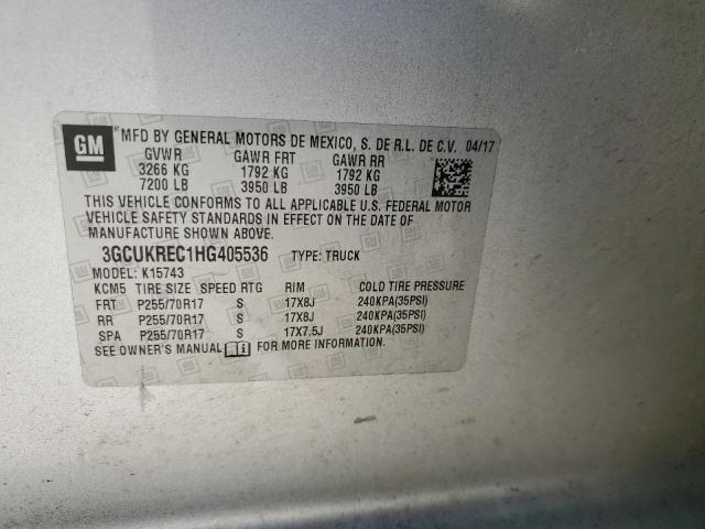 2017 CHEVROLET SILVERADO - 3GCUKREC1HG405536