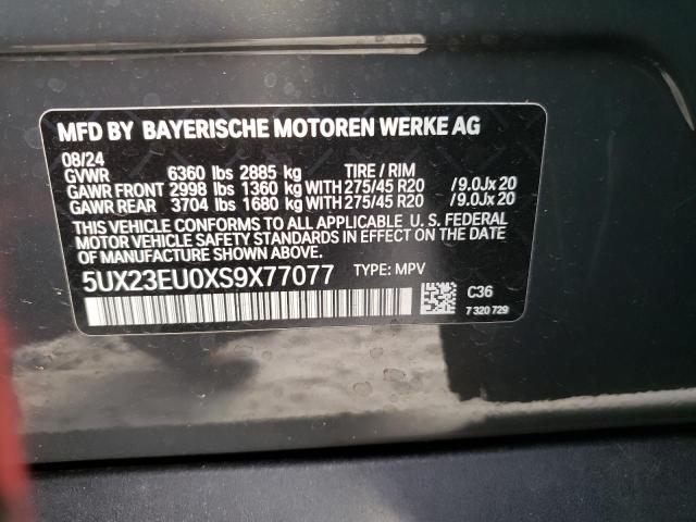 2025 BMW X5 XDRIVE4 - 5UX23EU0XS9X77077