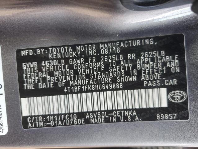 2017 TOYOTA CAMRY LE - 4T1BF1FK8HU649888