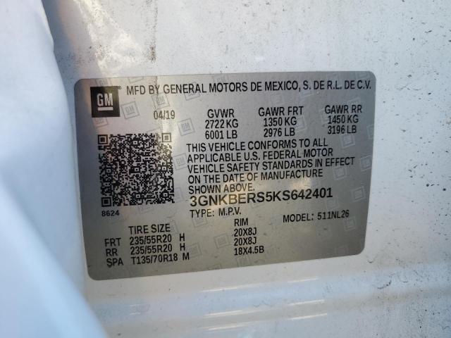 2019 CHEVROLET BLAZER RS - 3GNKBERS5KS642401