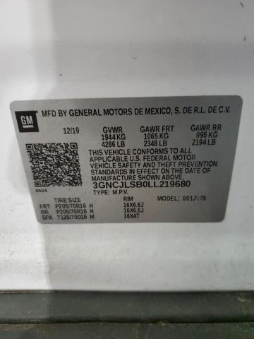 2020 CHEVROLET TRAX 1LT - 3GNCJLSB0LL219680