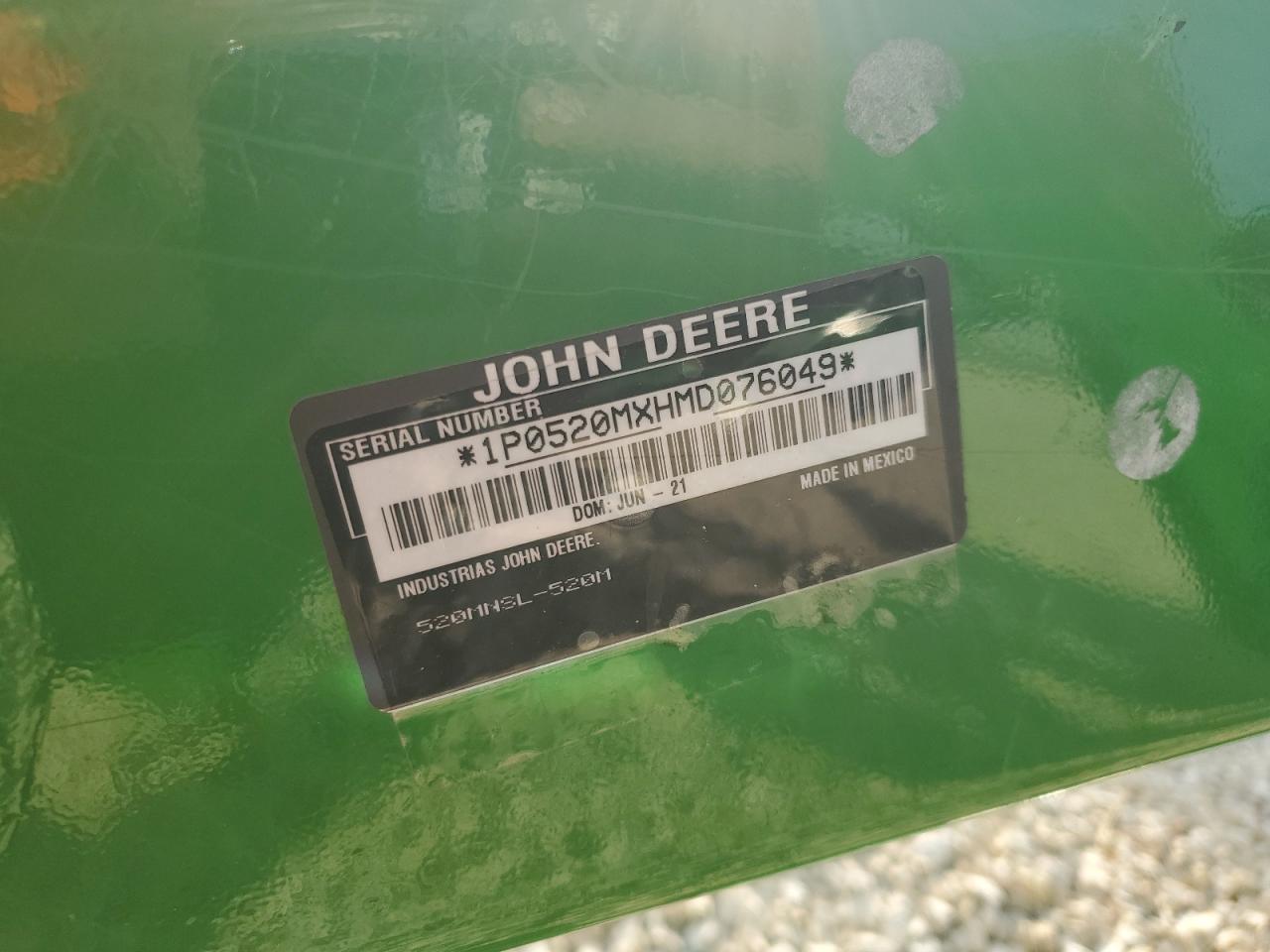 Lot #2989403589 2021 JOHN DEERE 520M