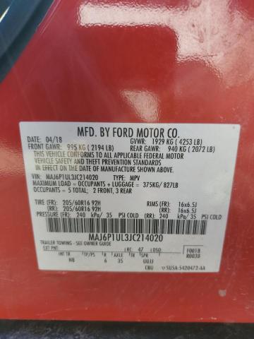 2018 FORD ECOSPORT S - MAJ6P1UL3JC214020
