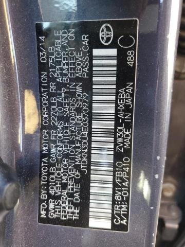 2014 TOYOTA PRIUS - JTDKN3DU4E0370979