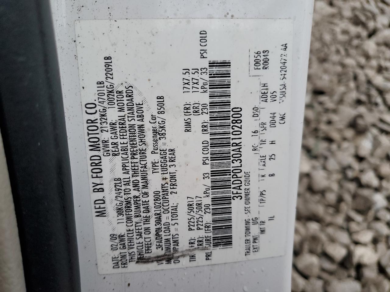 Lot #3033238883 2010 FORD FUSION HYB