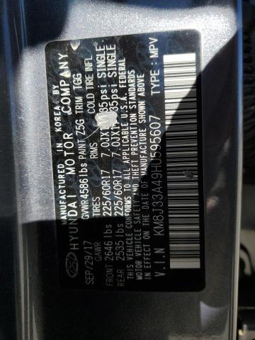 2017 HYUNDAI TUCSON KM8J33A49HU595607
