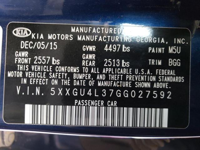 2016 KIA OPTIMA EX - 5XXGU4L37GG027592