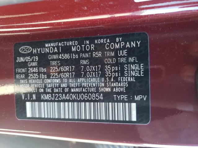 2019 HYUNDAI TUCSON SE - KM8J23A40KU060854
