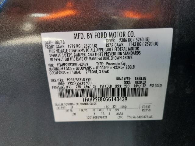 2016 FORD TAURUS SEL - 1FAHP2E8XGG143439