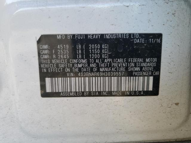 2017 SUBARU LEGACY SPO 4S3BNAR69H3039557