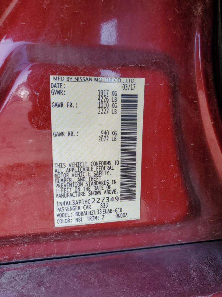 Lot #3028249866 2017 NISSAN ALTIMA 2.5