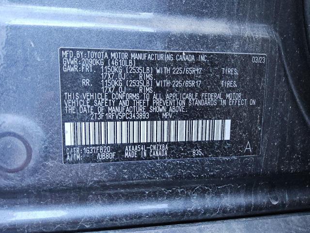 VIN 2T3F1RFV5PC343893 2023 Toyota RAV4, LE no.13