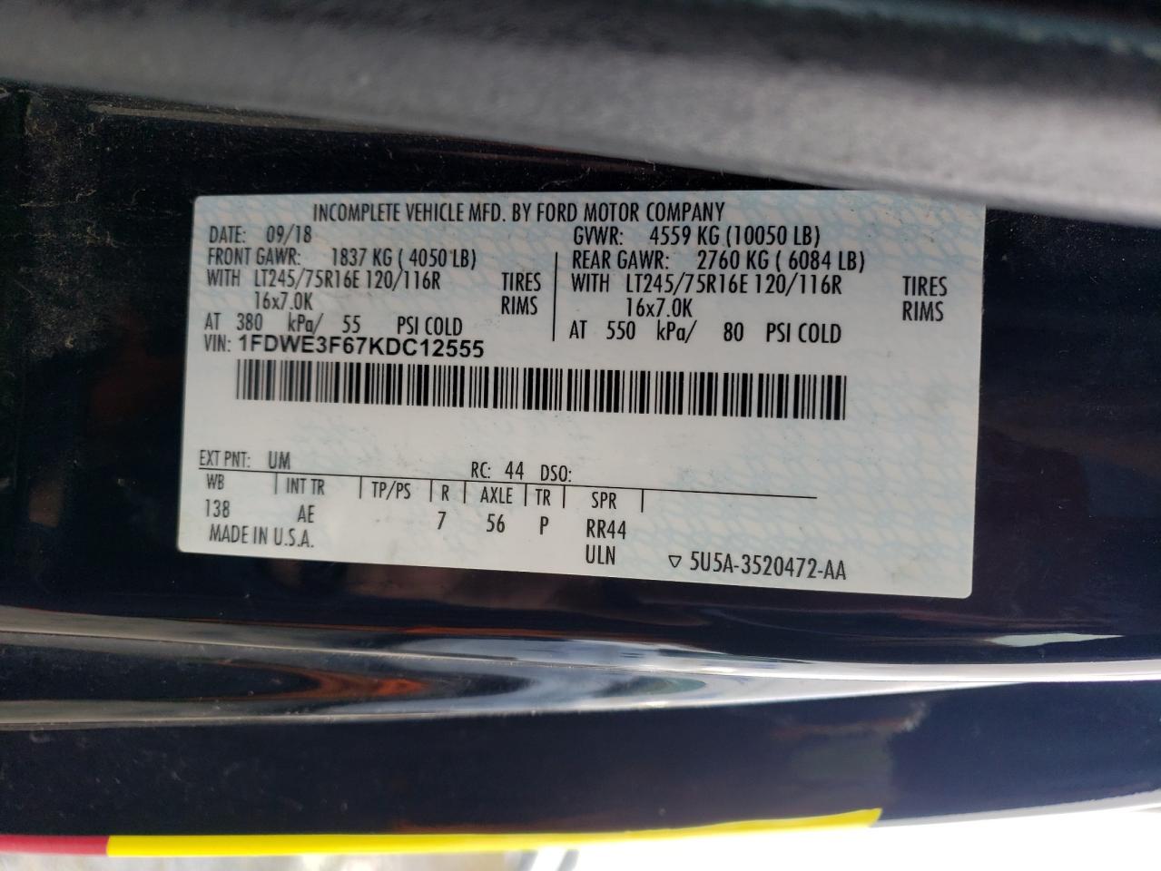 FORD ECONOLINE E350 SUPER DUTY CUTAWAY VAN