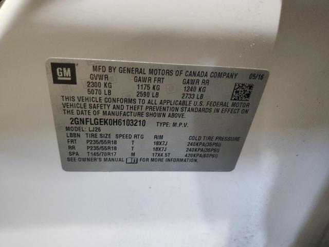 2017 CHEVROLET EQUINOX PR - 2GNFLGEK0H6103210