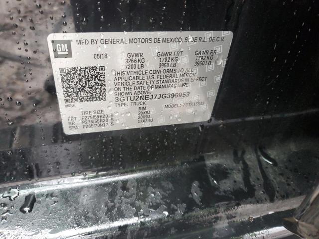 2018 GMC SIERRA 3GTU2NEJ7JG396953