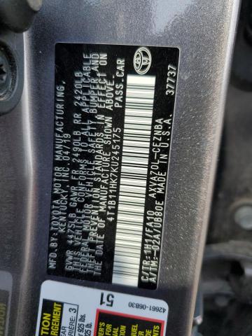 2019 TOYOTA CAMRY L - 4T1B11HK7KU245175