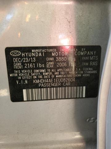 VIN KMHDH4AE1EU082604 2014 Hyundai Elantra, SE no.12