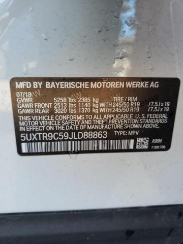 VIN 5UXTR9C59JLD88863 2018 BMW X3 no.14