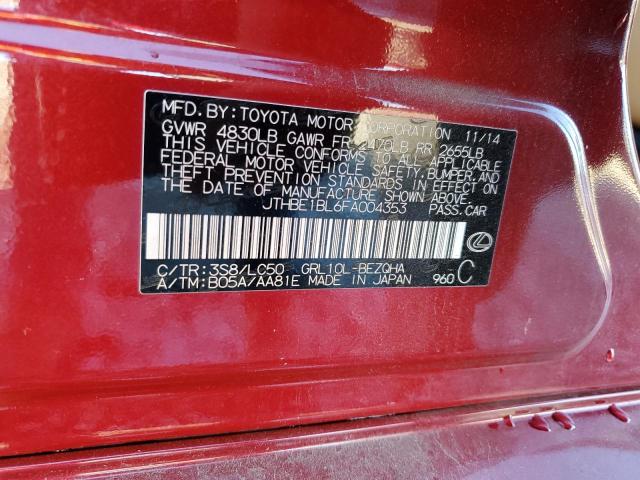 2015 LEXUS GS 350 - JTHBE1BL6FA004353