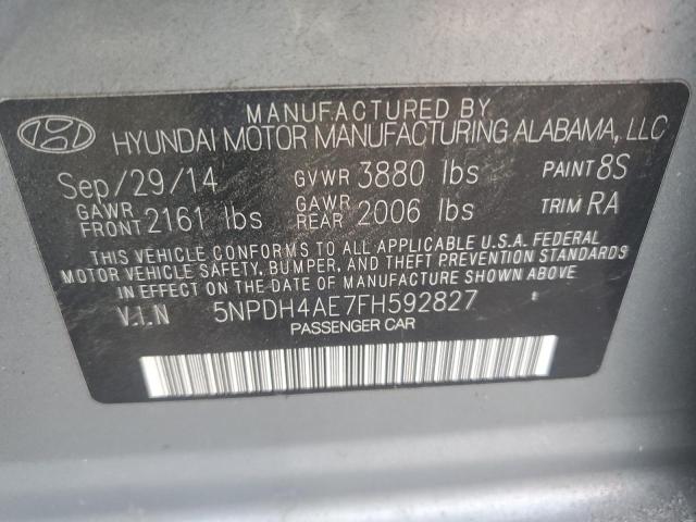 VIN 5NPDH4AE7FH592827 2015 HYUNDAI ELANTRA no.12