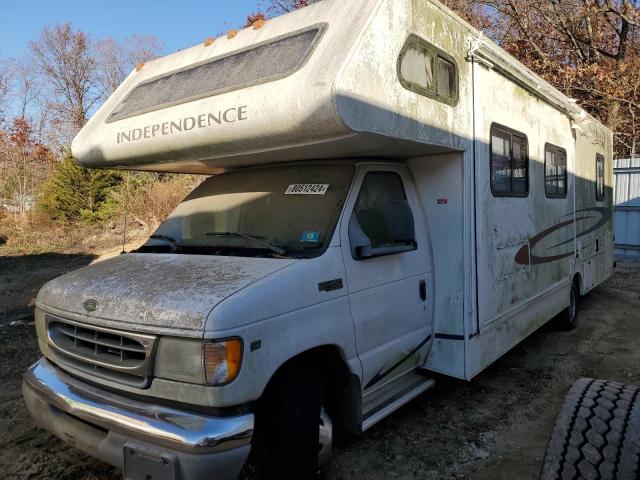 FORD ECONOLINE 2003 white cutaway gas 1FDXE45S22HB74766 photo #3