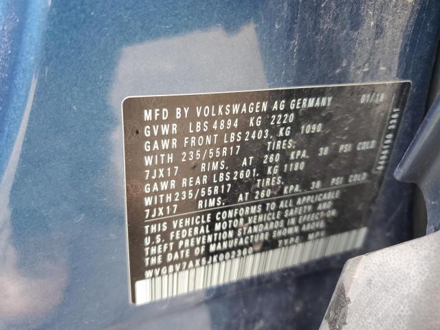 VIN WVGBV7AX5JK002360 2018 VOLKSWAGEN TIGUAN LIM no.13