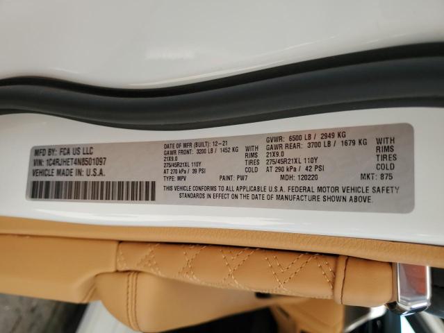 2022 JEEP GRAND CHER - 1C4RJHET4N8501097