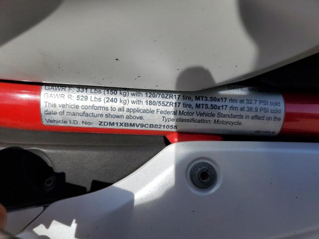 2012 DUCATI SUPERBIKE ZDM1XBMV9CB021055