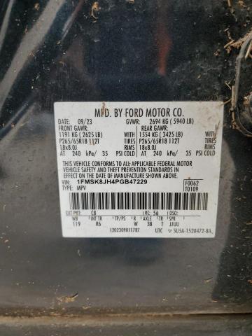 2023 FORD EXPLORER T - 1FMSK8JH4PGB47229