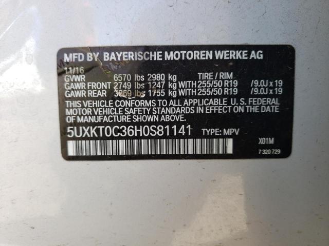 VIN 5UXKT0C36H0S81141 2017 BMW X5 no.13