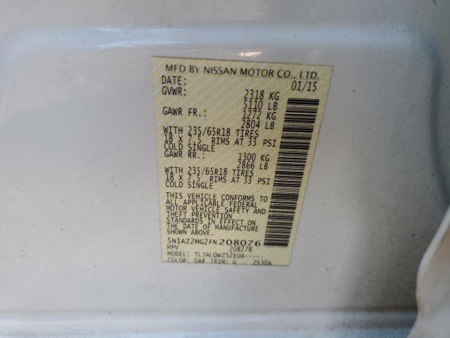 2015 NISSAN MURANO S - 5N1AZ2MG2FN208076