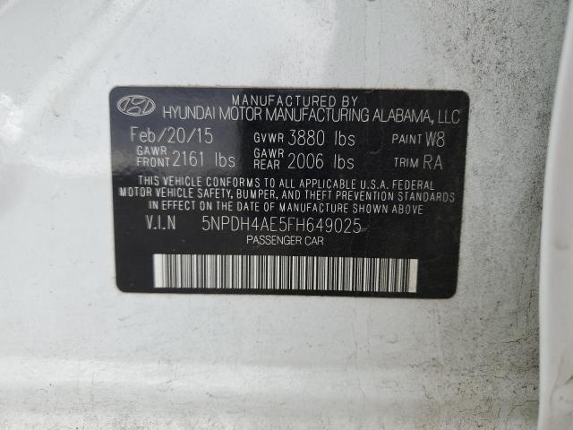 VIN 5NPDH4AE5FH649025 2015 HYUNDAI ELANTRA no.13