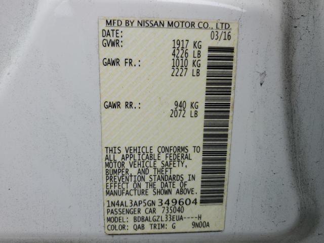 2016 NISSAN ALTIMA 2.5 - 1N4AL3AP5GN349604
