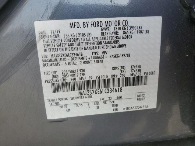 2020 FORD ECOSPORT T - MAJ3S2KE6LC334618
