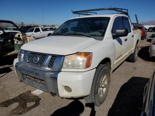 NISSAN TITAN XE 2009 white  gas 1N6AA07C49N306648 photo #1