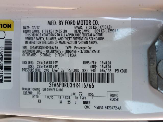2017 FORD FUSION TIT - 3FA6P0RU3HR416766