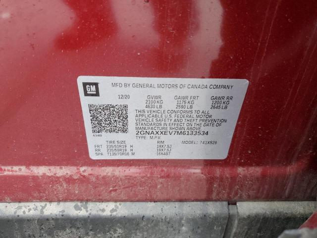 2021 CHEVROLET EQUINOX PR - 2GNAXXEV7M6133534