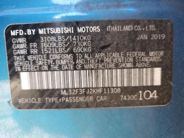2019 MITSUBISHI MIRAGE G4 - ML32F3FJ2KHF11308