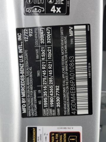 2023 MERCEDES-BENZ EQS SUV 580 4MATIC 4JGDM4EB6PA010863