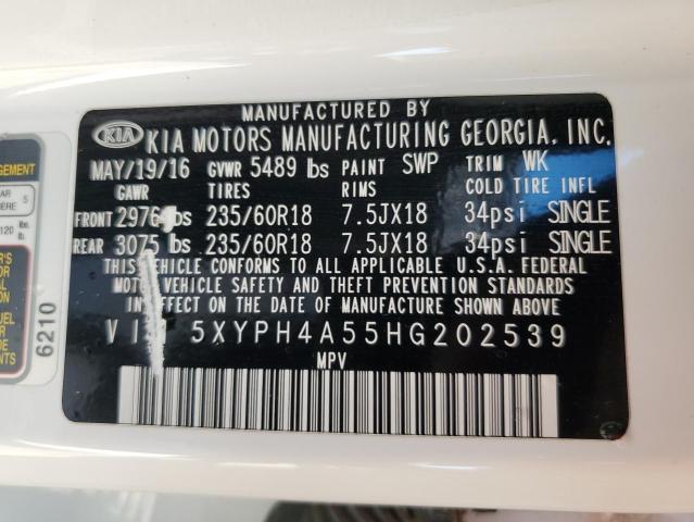 2017 KIA SORENTO EX - 5XYPH4A55HG202539