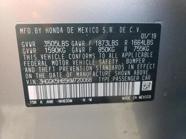 2019 HONDA FIT SPORT - 3HGGK5H65KM720068