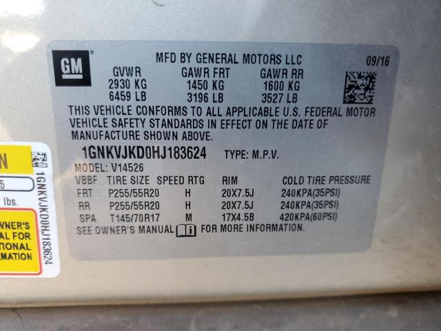 2017 CHEVROLET TRAVERSE P - 1GNKVJKD0HJ183624