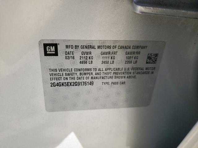 2016 BUICK REGAL 2G4GK5EX2G9176149