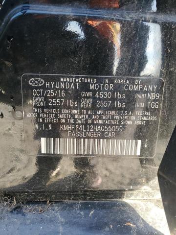 VIN KMHE24L12HA055059 2017 HYUNDAI SONATA no.12