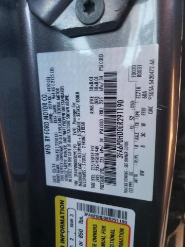 VIN 3FA6P0HD0ER291190 2014 Ford Fusion, SE no.12