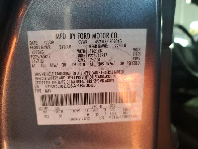 2010 FORD ESCAPE LIM - 1FMCU0EG6AKB53863